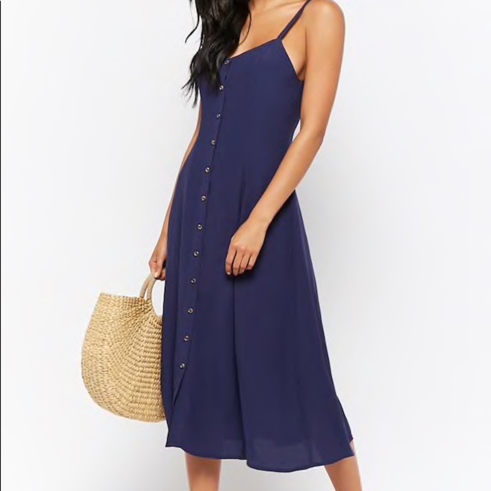 NWT Button-Front Midi Dress